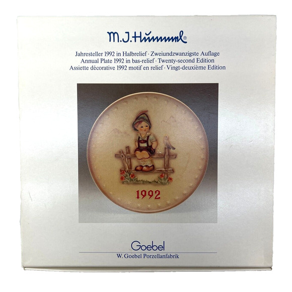 Vintage 1992 Goebel M.J. Hummel 22nd Annual Collector Plate HUM 288 Series of 25 - Picture 9 of 14